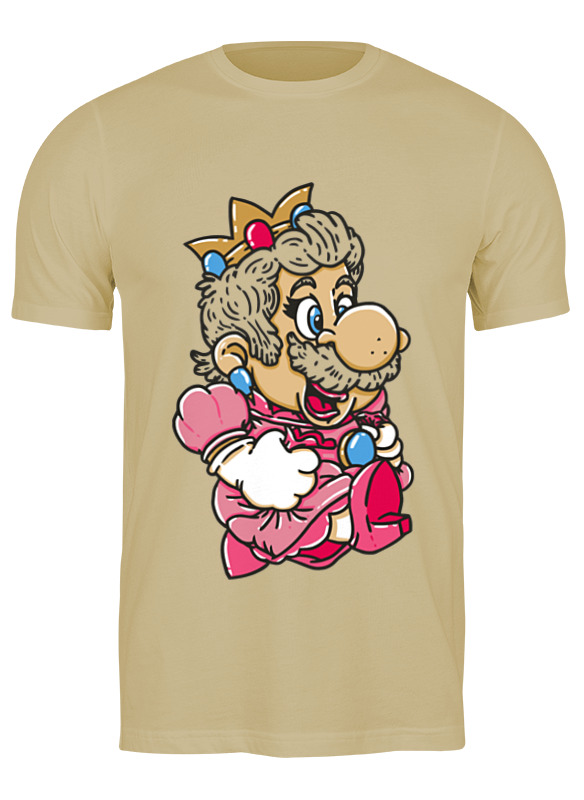 

Футболка мужская Printio Mario (princess peach) бежевая M, Бежевый, Mario (princess peach)