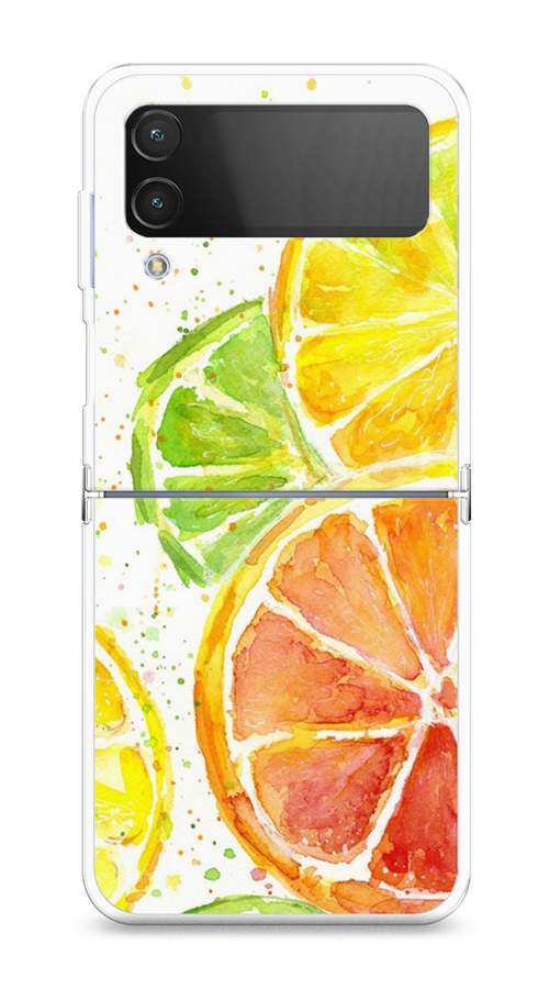 

Чехол на Samsung Galaxy Z Flip 4 "Цитрусовые", Белый;желтый;красный;зеленый, 2106650-1