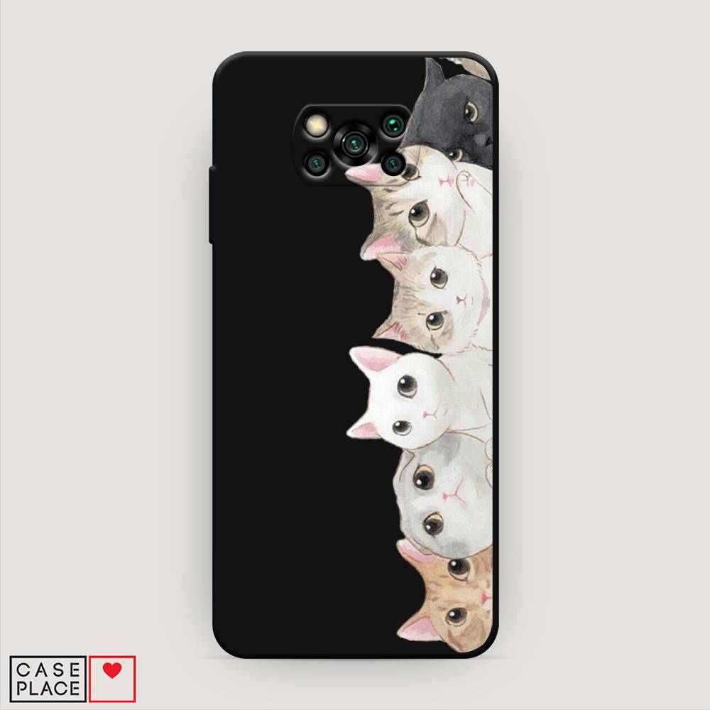 

Матовый силиконовый чехол "Котики" на Xiaomi Poco X3 Pro, Котики