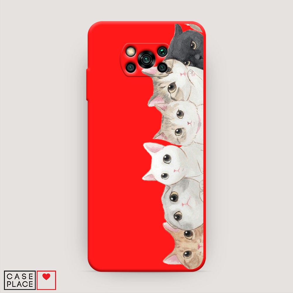 

Матовый силиконовый чехол "Котики" на Xiaomi Poco X3 NFC, Котики