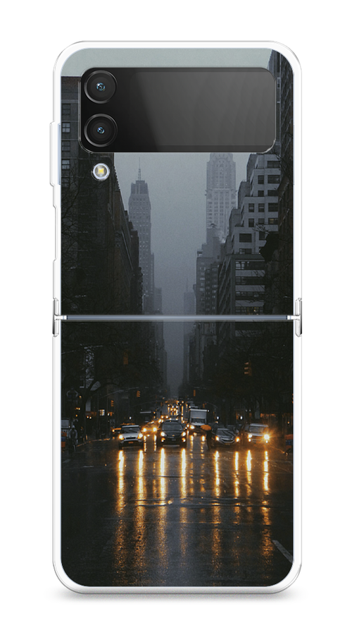 

Чехол на Samsung Galaxy Z Flip 4 "Дождливый Нью Йорк", Черный;серый, 2106650-1