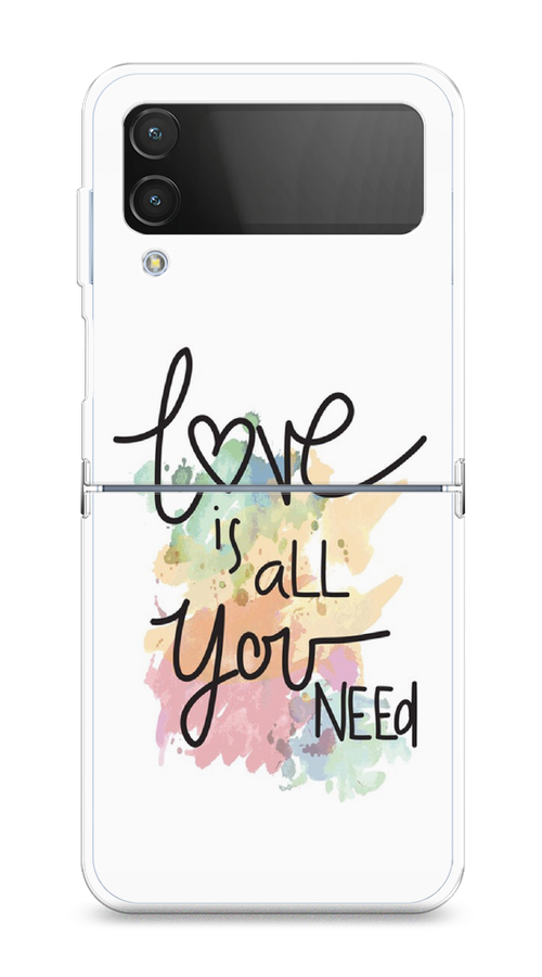 

Чехол на Samsung Galaxy Z Flip 4 "Love is all you need", Белый;черный;зеленый, 2106650-1