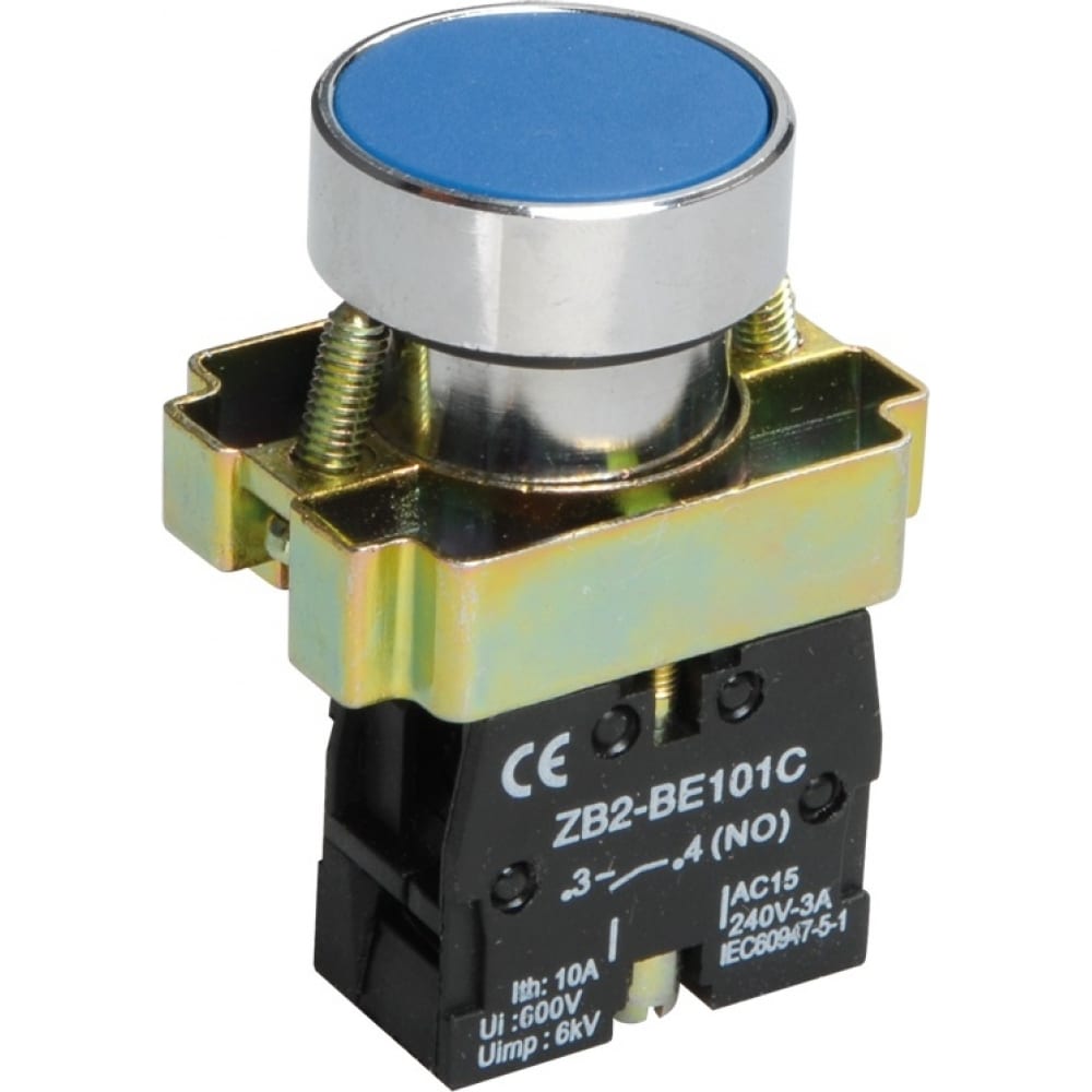 

Кнопка управления IEK, LAY5-BA61, без подсветки, 1з, синяя ИЭК BBT60-BA-K07, Синий