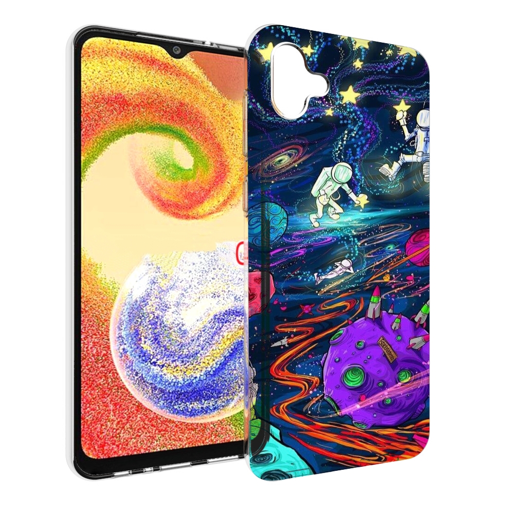 

Чехол MyPads красочный космос для Samsung Galaxy A04, Прозрачный, Tocco
