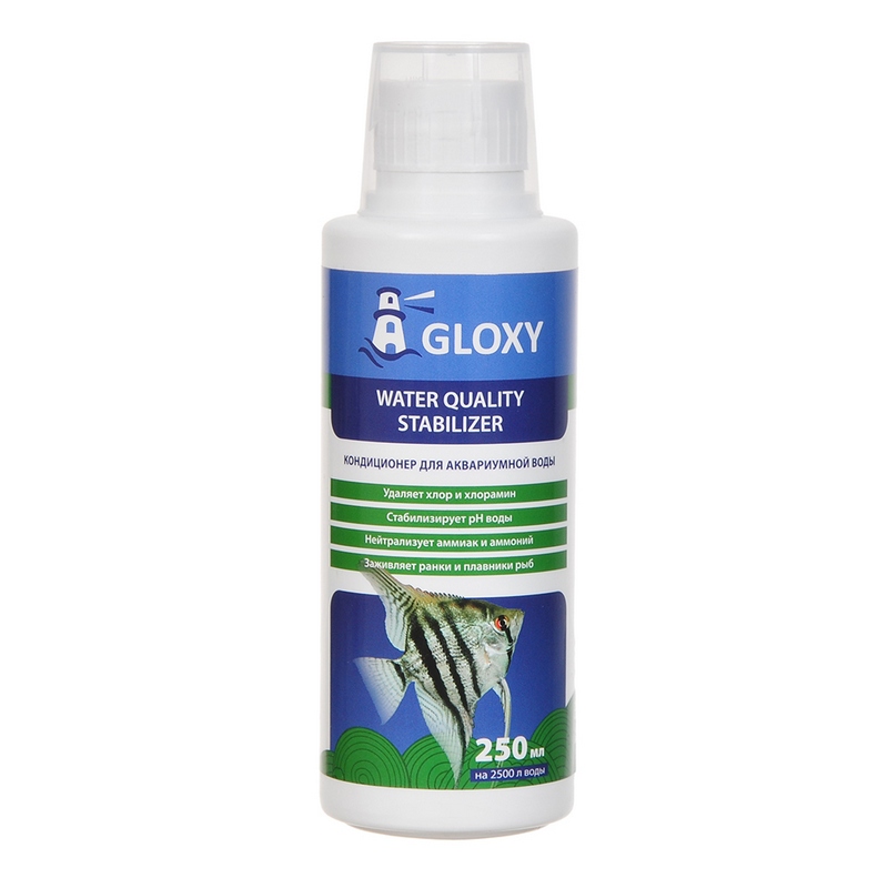 Кондиционер для подготовки воды Water Quality Stabilizer Gloxy 250мл на 2500л 770₽