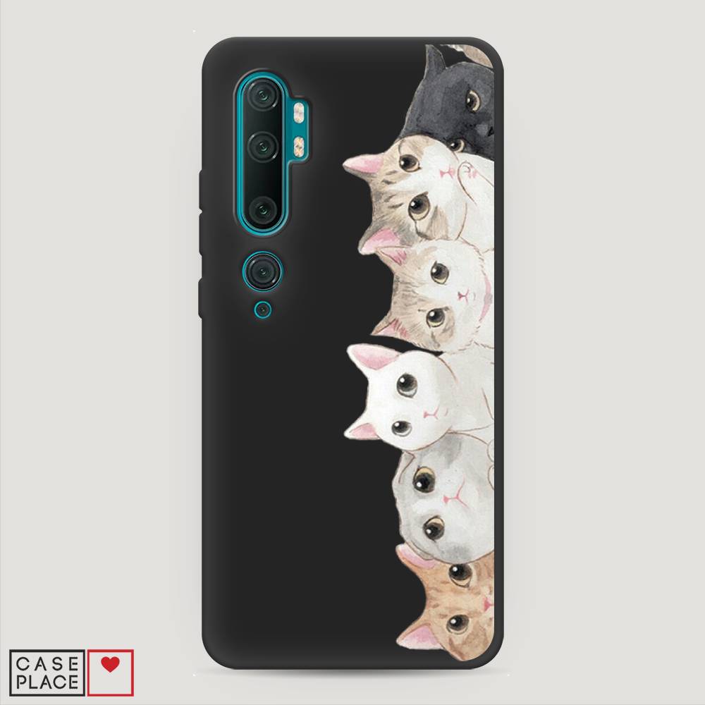 

Матовый силиконовый чехол "Котики" на Xiaomi Mi Note 10, Котики