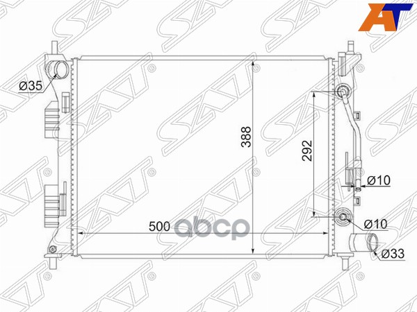 

Радиатор Hyundai Solaris / Kia Rio Iii 6at 15- Sat арт. SG-HY0016-1-R