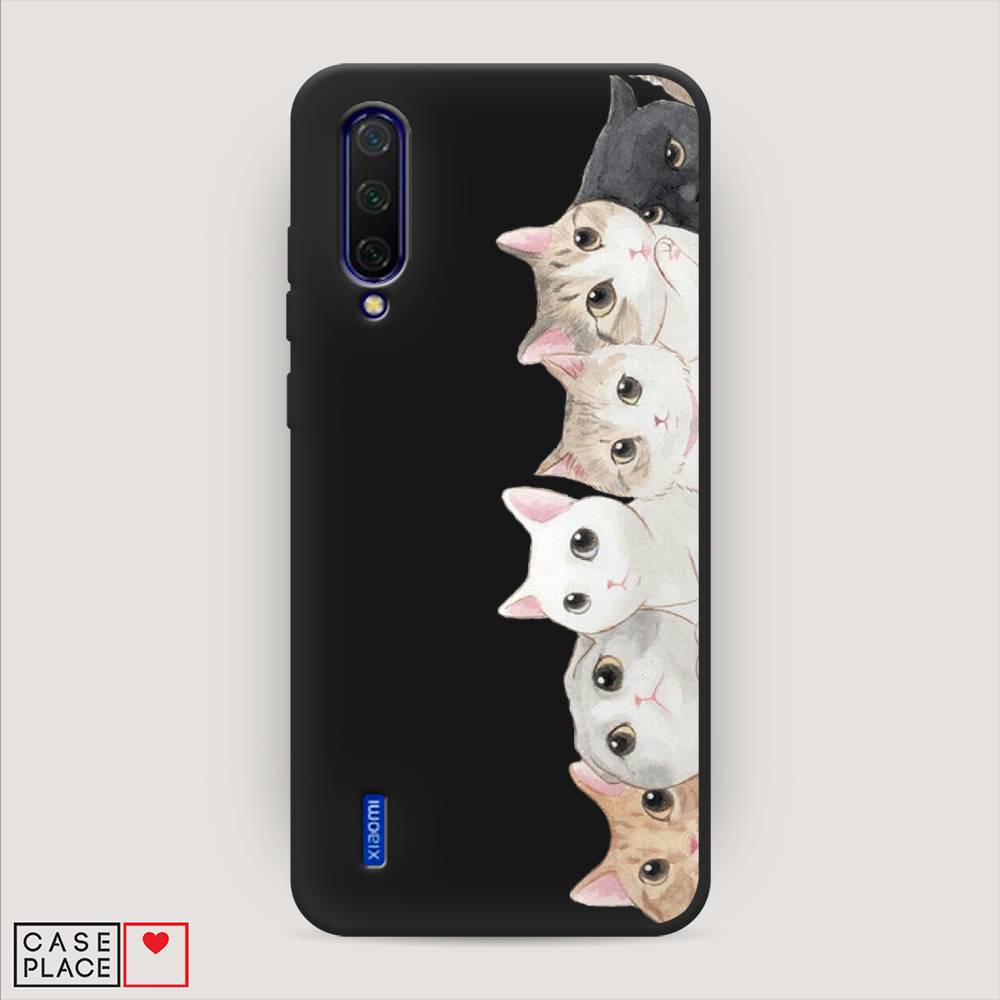 

Матовый силиконовый чехол "Котики" на Xiaomi Mi CC9, Котики