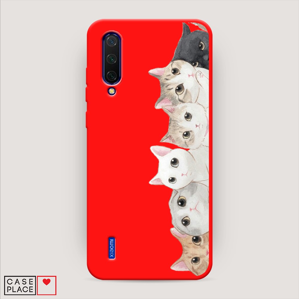 

Матовый силиконовый чехол "Котики" на Xiaomi Mi A3 Lite, Котики