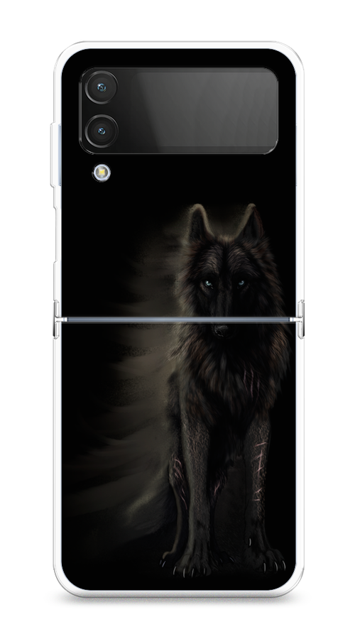 

Чехол на Samsung Galaxy Z Flip 4 "Туманный волк", Черный, 2106650-1