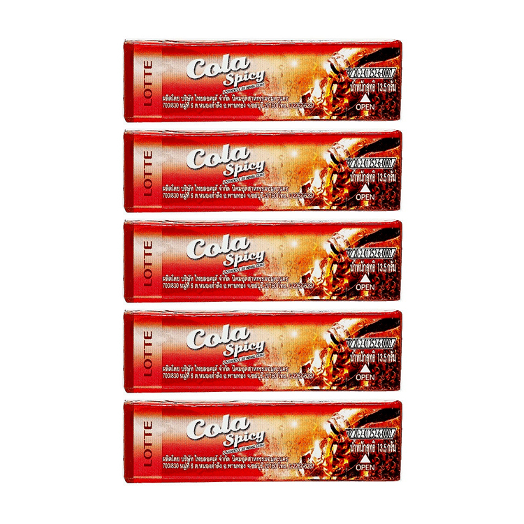 

Жевательная резинка Lotte Пряная кола (5 шт. по 13,5 г)
