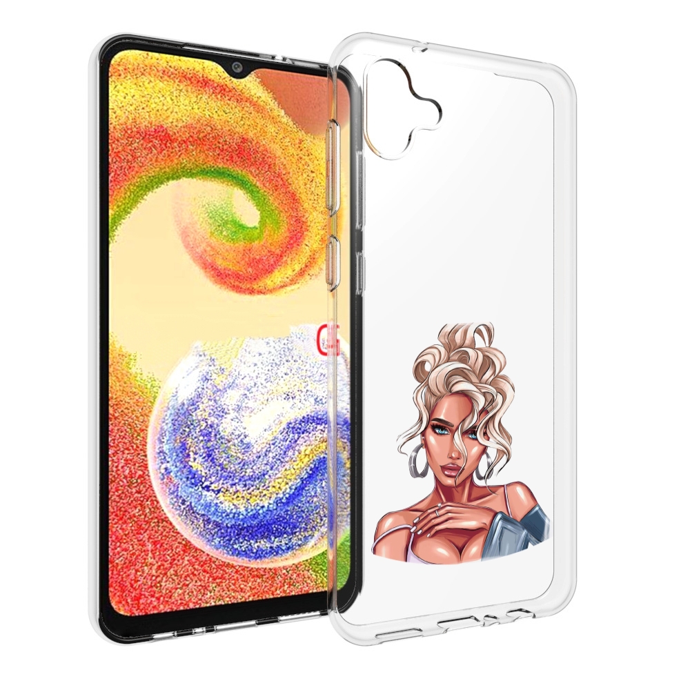 Чехол MyPads красивая-блондинка женский для Samsung Galaxy A04