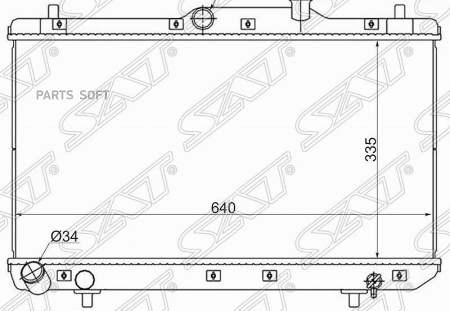 

SAT Радиатор HYUNDAI ACCENT (TAGAZ) 1.6 00-(трубчатый)