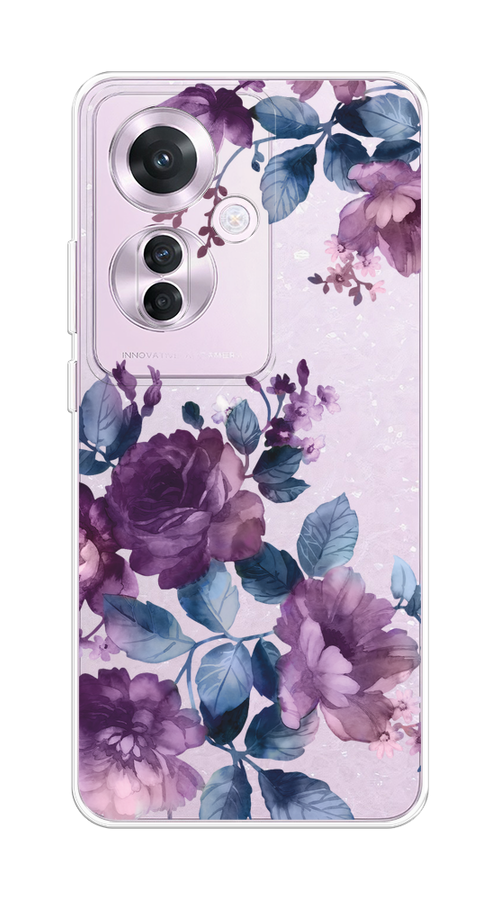 

Чехол на Oppo Reno 11F "Purple Blossoms", Синий;фиолетовый, 2516650-1