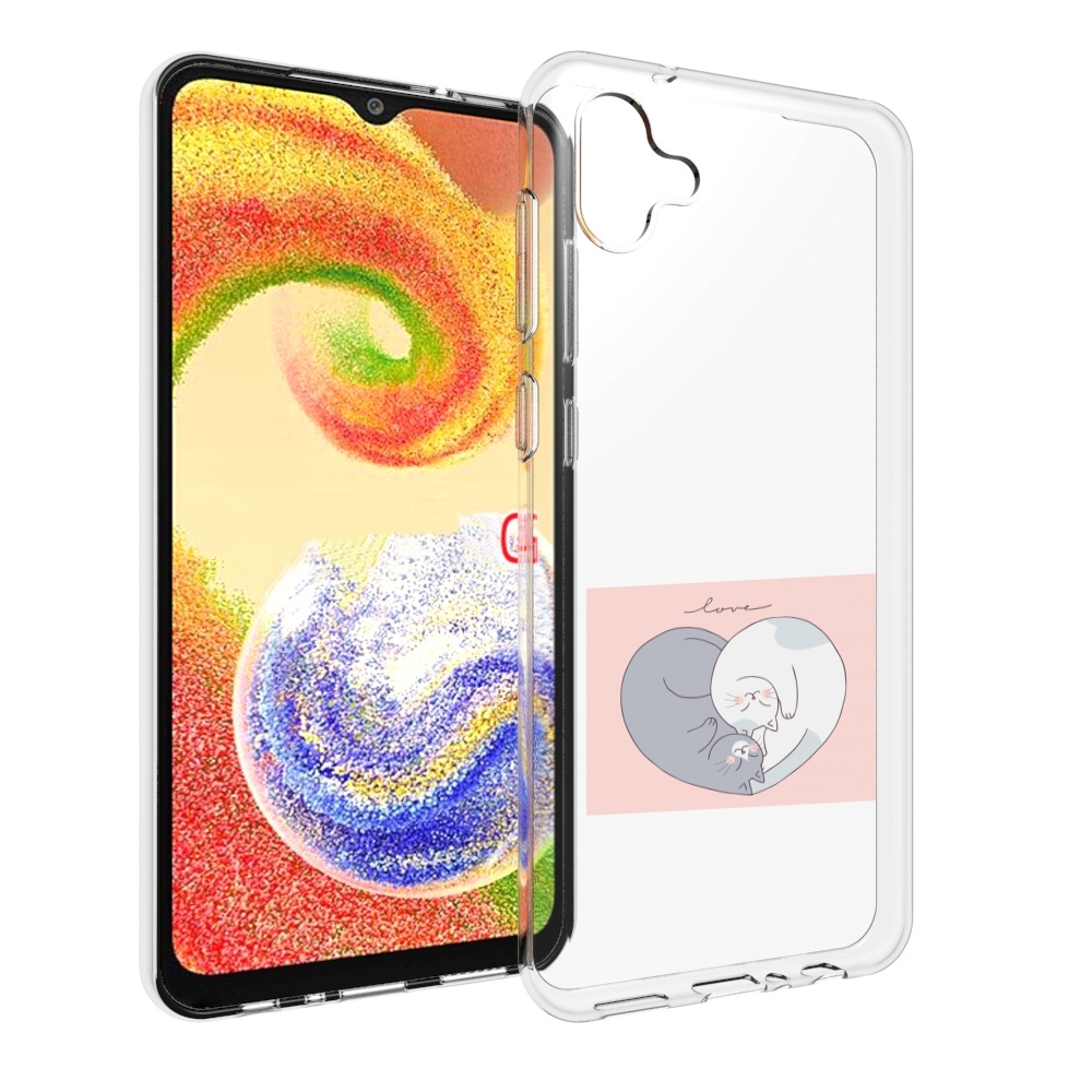 

Чехол MyPads котики-в-форме-сердца для Samsung Galaxy A04, Прозрачный, Tocco