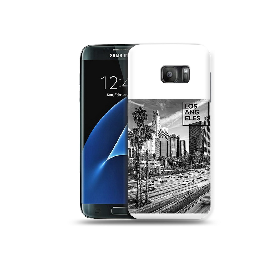 

Чехол MyPads Tocco для Samsung Galaxy S7 черно белый лос анджелес, Прозрачный, Tocco