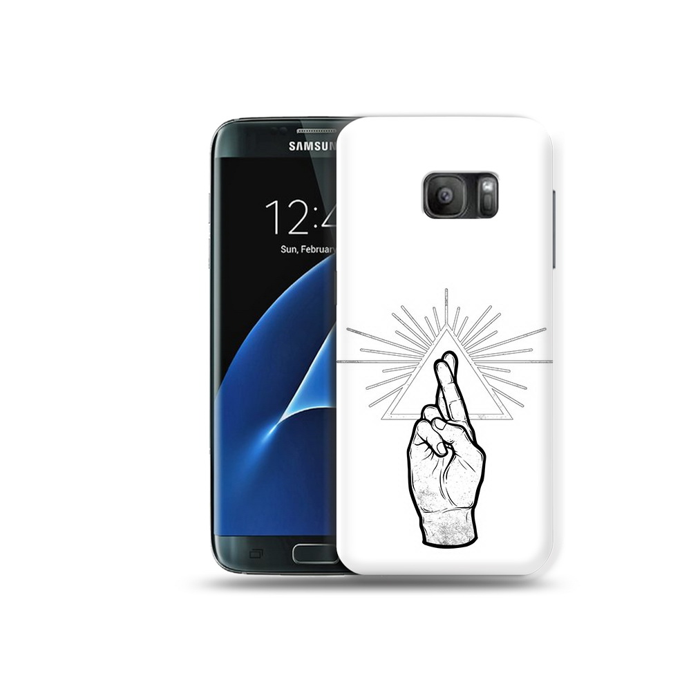 

Чехол MyPads Tocco для Samsung Galaxy S7 черно белая рука, Прозрачный, Tocco