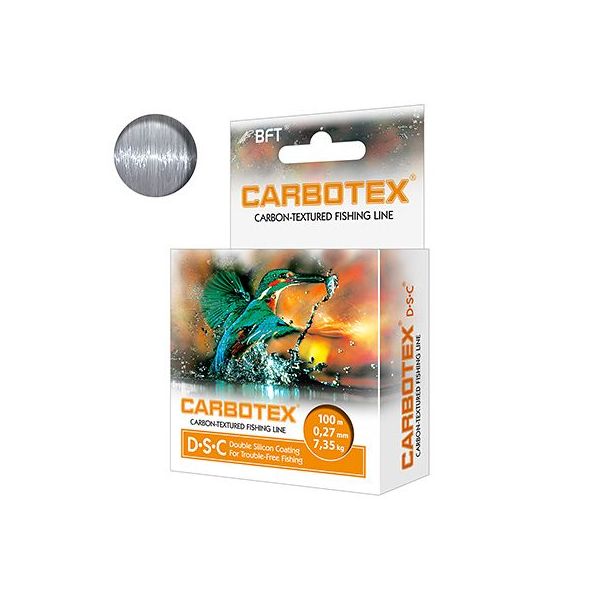 

Леска AQUA CARBOTEX DSC 100m 0,27mm, test - 7,35kg 1 шт., Серый, Carbotex DSC