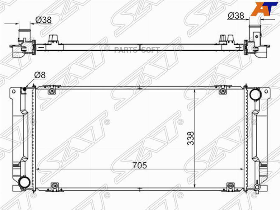 

SAT Радиатор GAZELLE NEXT (ЕВРО-4) 12- 2.8CUMMINS