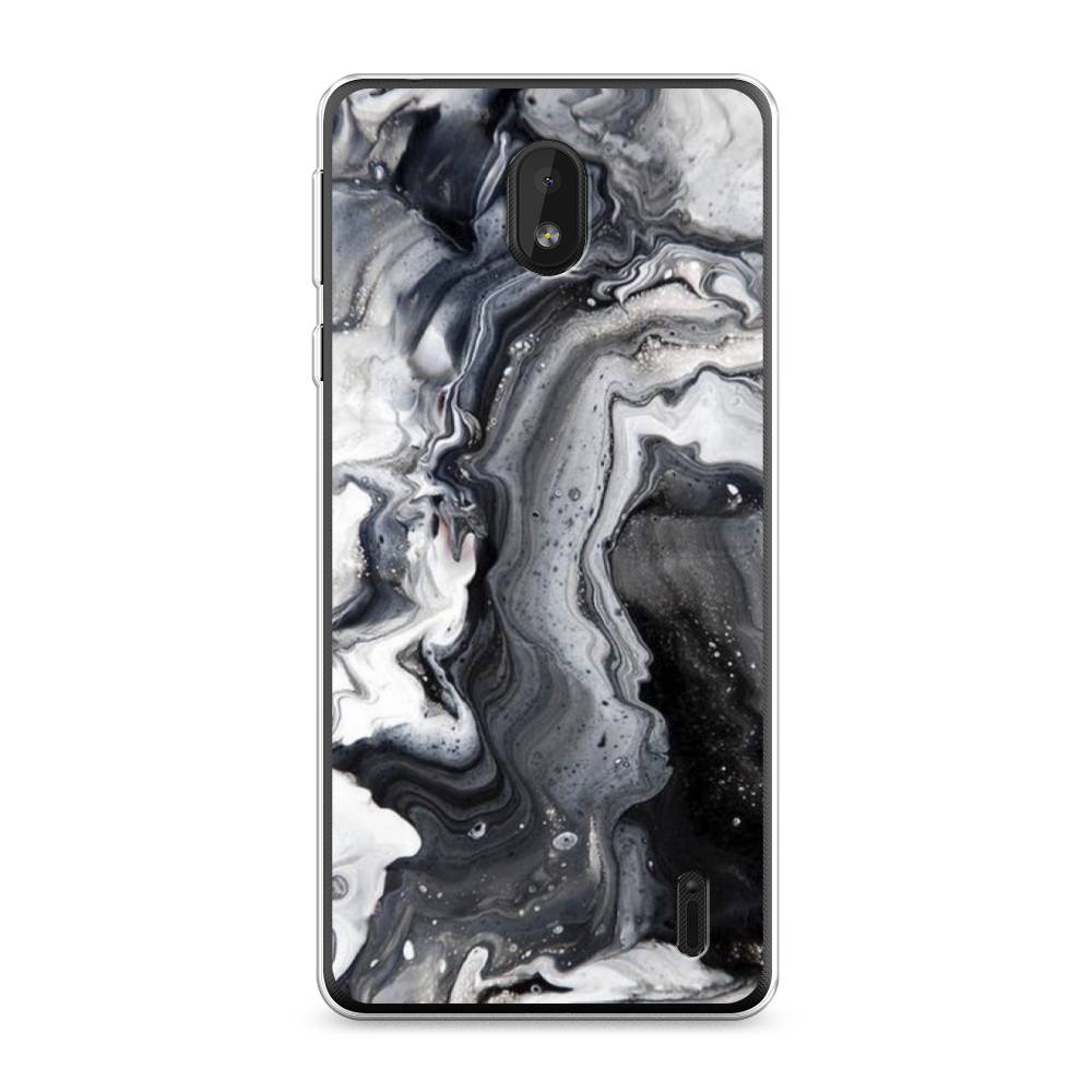 

Чехол Awog на Nokia 1 Plus / Нокиа 1 Plus "Бело-черные сложные полосы", 122750-3
