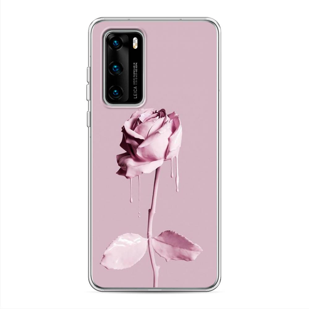 

Чехол Awog на Huawei P40 "Роза в краске", Белый;розовый, 610850-8