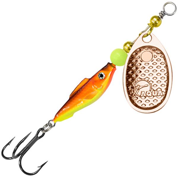 Блесна для рыбалки AQUA FISH COMET-4 20,0g, цвет 05 (медь), 2 штуки в комплекте