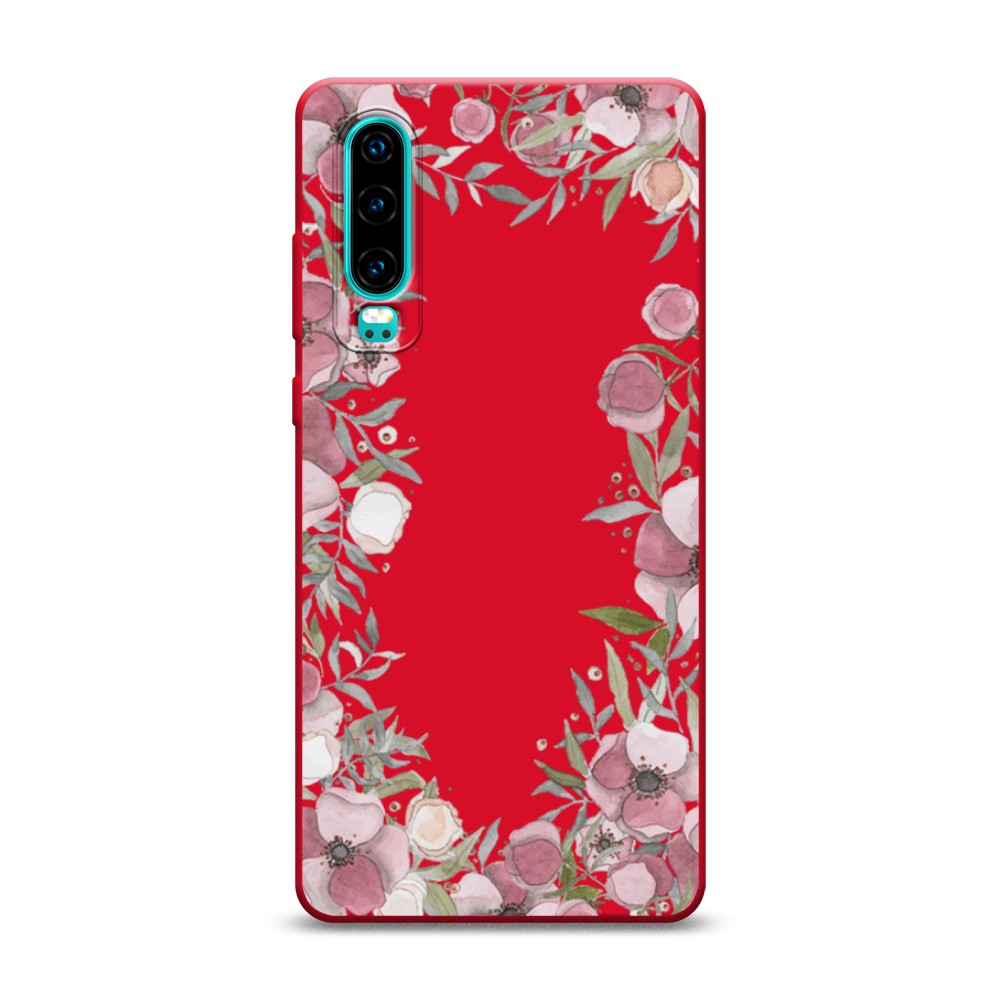

Чехол Awog на Huawei P30 "Розовая цветочная рамка", Разноцветный, 68553-1