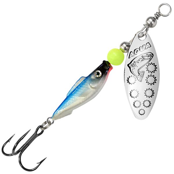 Блесна для рыбалки AQUA FISH LONG EXTRA-3 20,0g, цвет 06 (серебро), 2 штуки в комплекте