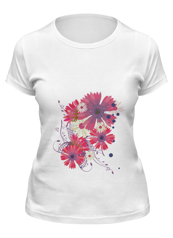 

Футболка женская Printio Flowers белая L, Белый, Flowers