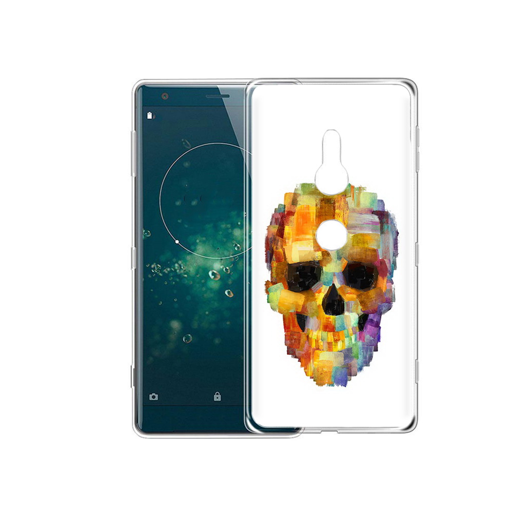 

Чехол MyPads Tocco для Sony Xperia XZ2 нарисованный череп, Прозрачный, Tocco