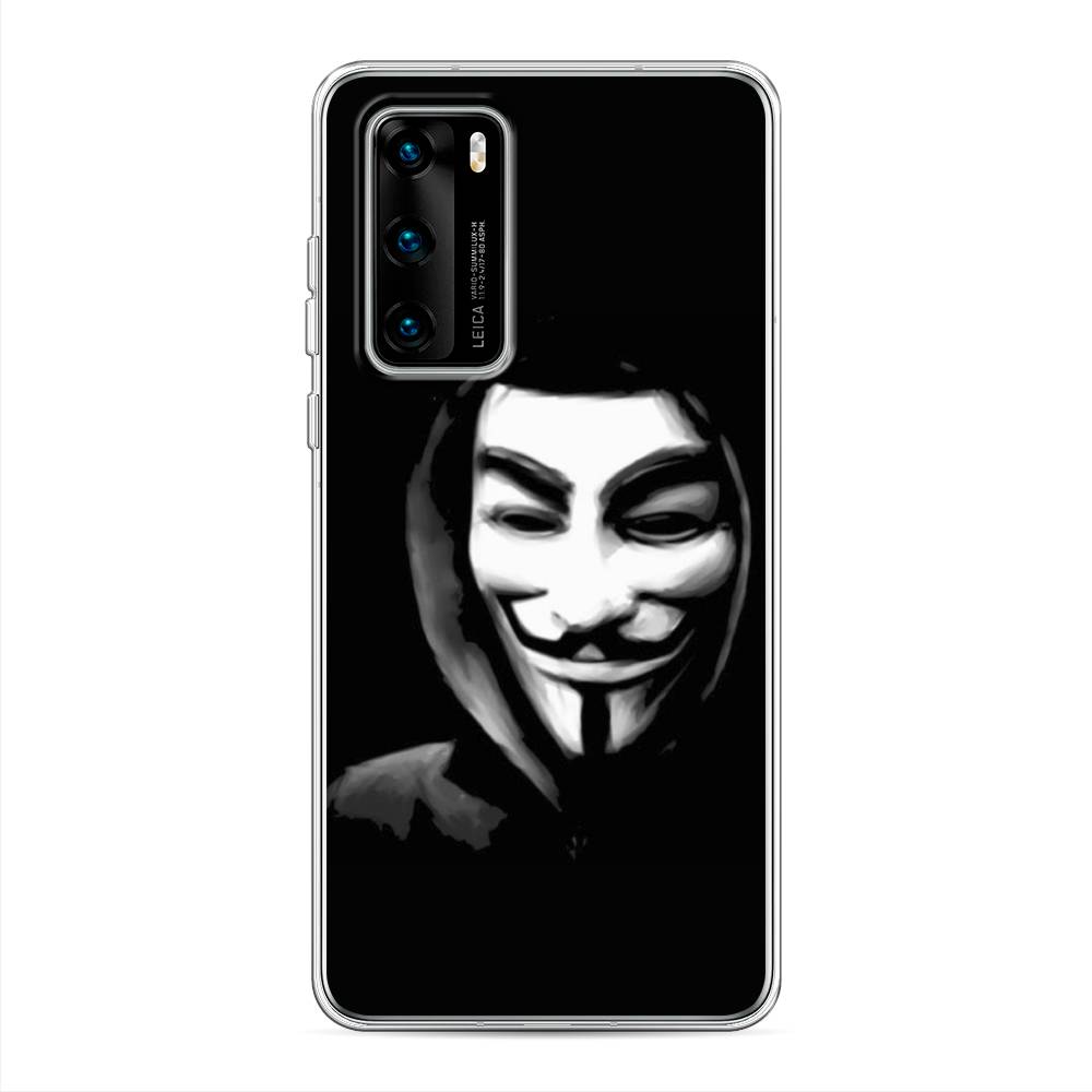 

Чехол Awog на Huawei P40 "Анонимус", Черный;серый;белый, 610850-5