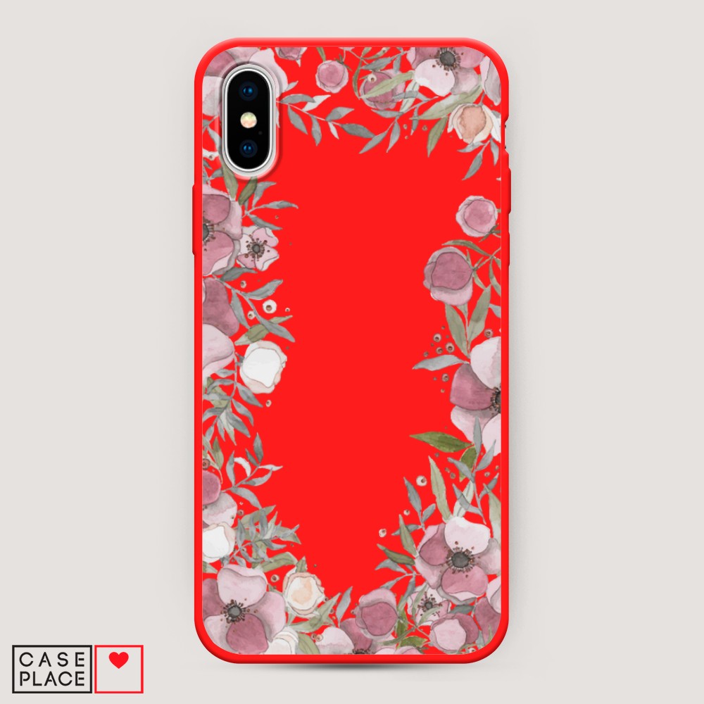 

Чехол Awog на Apple iPhone XS Max (10S Max) Розовая цветочная рамка", Разноцветный, 11953-1