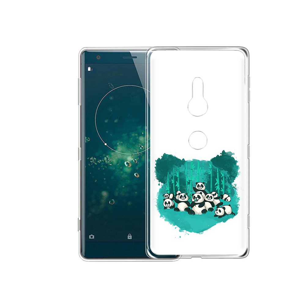 

Чехол MyPads Tocco для Sony Xperia XZ2 нарисованные панды, Прозрачный, Tocco