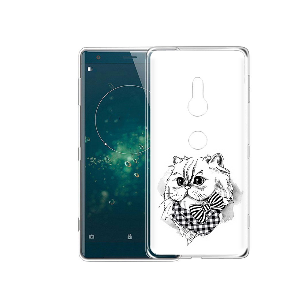 

Чехол MyPads Tocco для Sony Xperia XZ2 нарисованная красивая кошечка, Прозрачный, Tocco