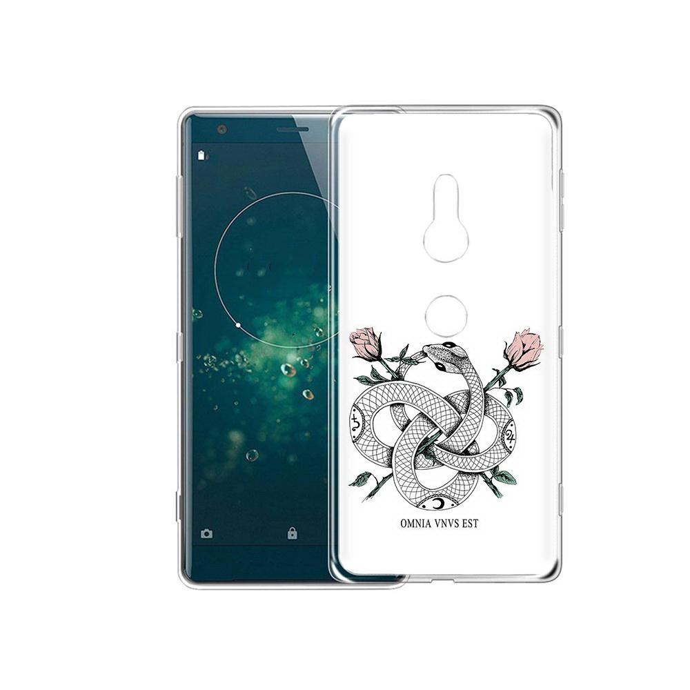 

Чехол MyPads Tocco для Sony Xperia XZ2 нарисованная змея абстракция, Прозрачный, Tocco