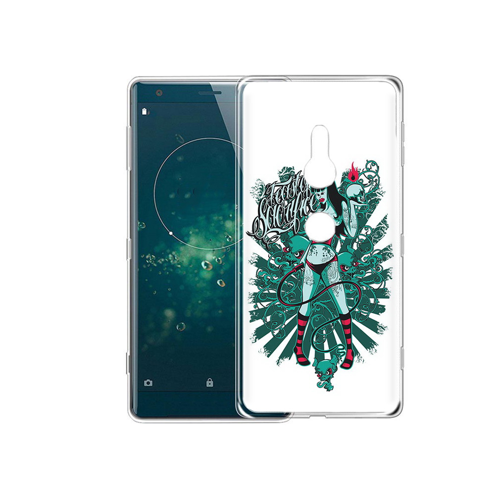 

Чехол MyPads Tocco для Sony Xperia XZ2 нарисованная девушка в татуировках, Прозрачный, Tocco