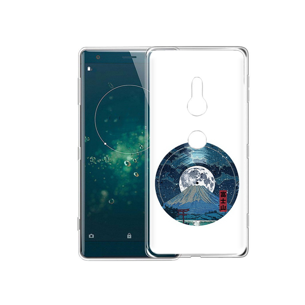 

Чехол MyPads Tocco для Sony Xperia XZ2 нарисованная виниловая гора с луной, Прозрачный, Tocco