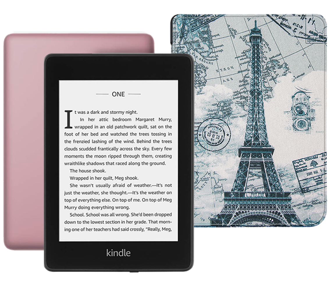 

Amazon Kindle PaperWhite 2018 8Gb Special Offer Plum + обложка Paris, Черный;розовый, Amazon Kindle PaperWhite 2018 8Gb Special Offer Plum + обложка Paris