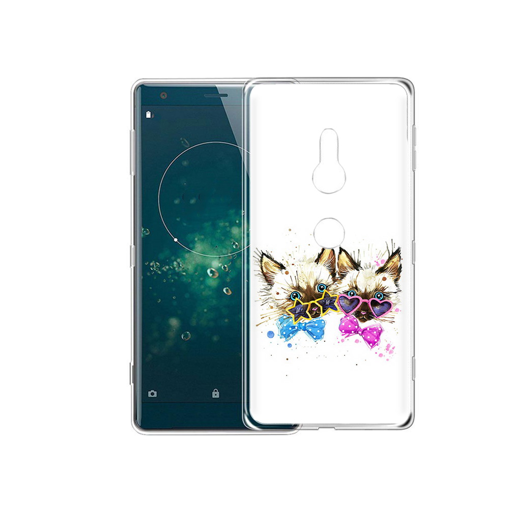 

Чехол MyPads Tocco для Sony Xperia XZ2 милые котята, Прозрачный, Tocco