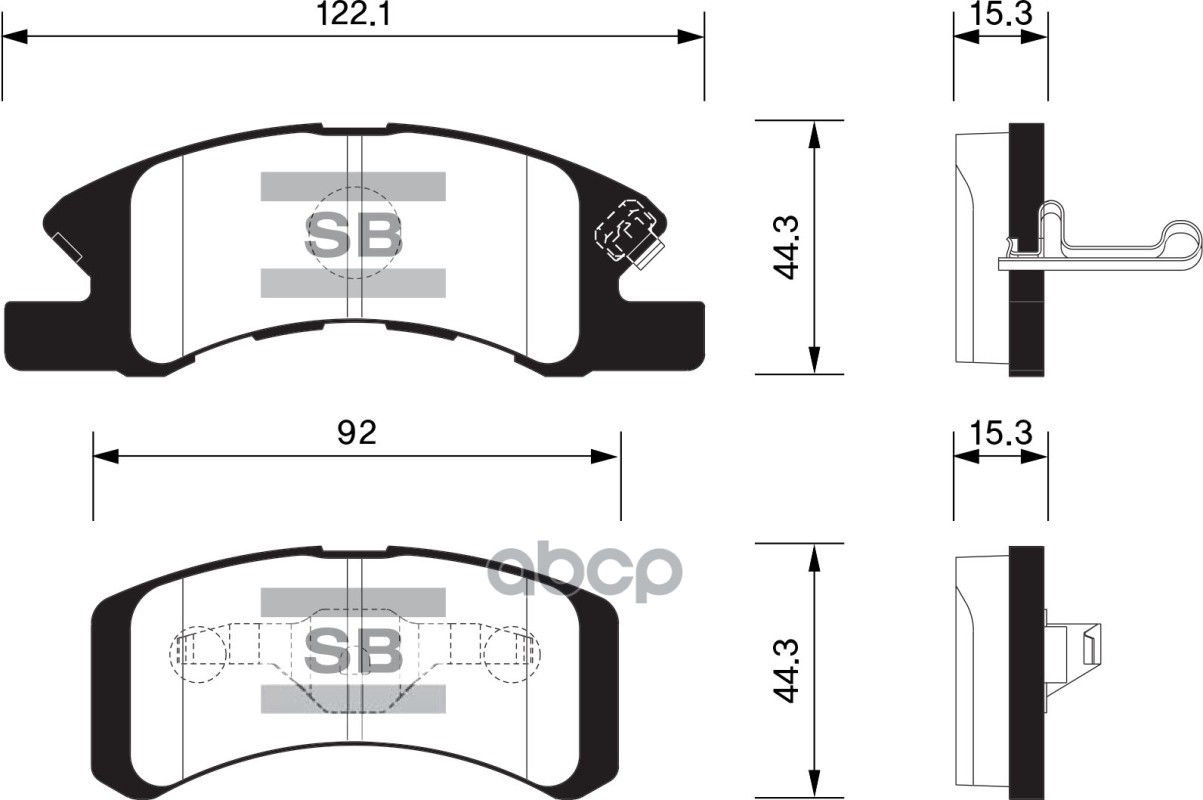 

Колодки Тормозные Daihatsu Charade/Cuore/Trevis Передние Sangsin brake арт. SP1611