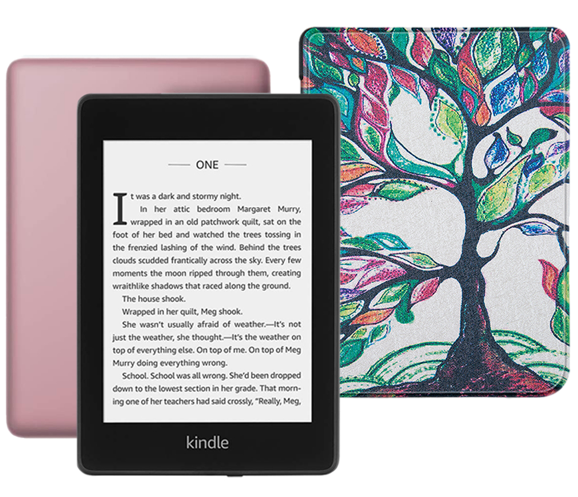 Amazon Kindle PaperWhite 2018 8Gb Special Offer Plum + обложка Tree