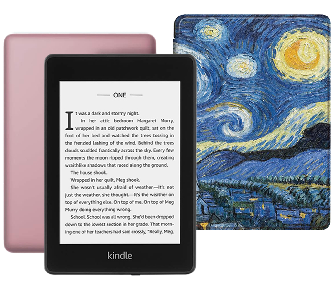 

Amazon Kindle PaperWhite 2018 8Gb Special Offer Plum + обложка Van Gogh