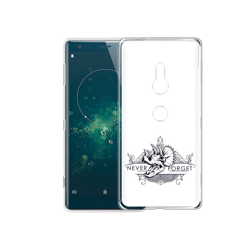 

Чехол MyPads Tocco для Sony Xperia XZ2 логотип носорога никогда не забуду, Прозрачный, Tocco