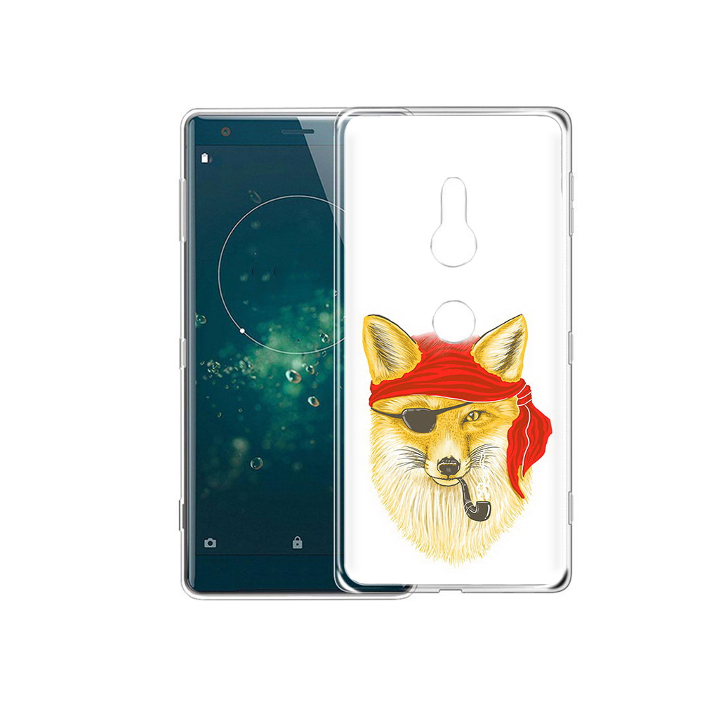 

Чехол MyPads Tocco для Sony Xperia XZ2 лиса-пират, Прозрачный, Tocco