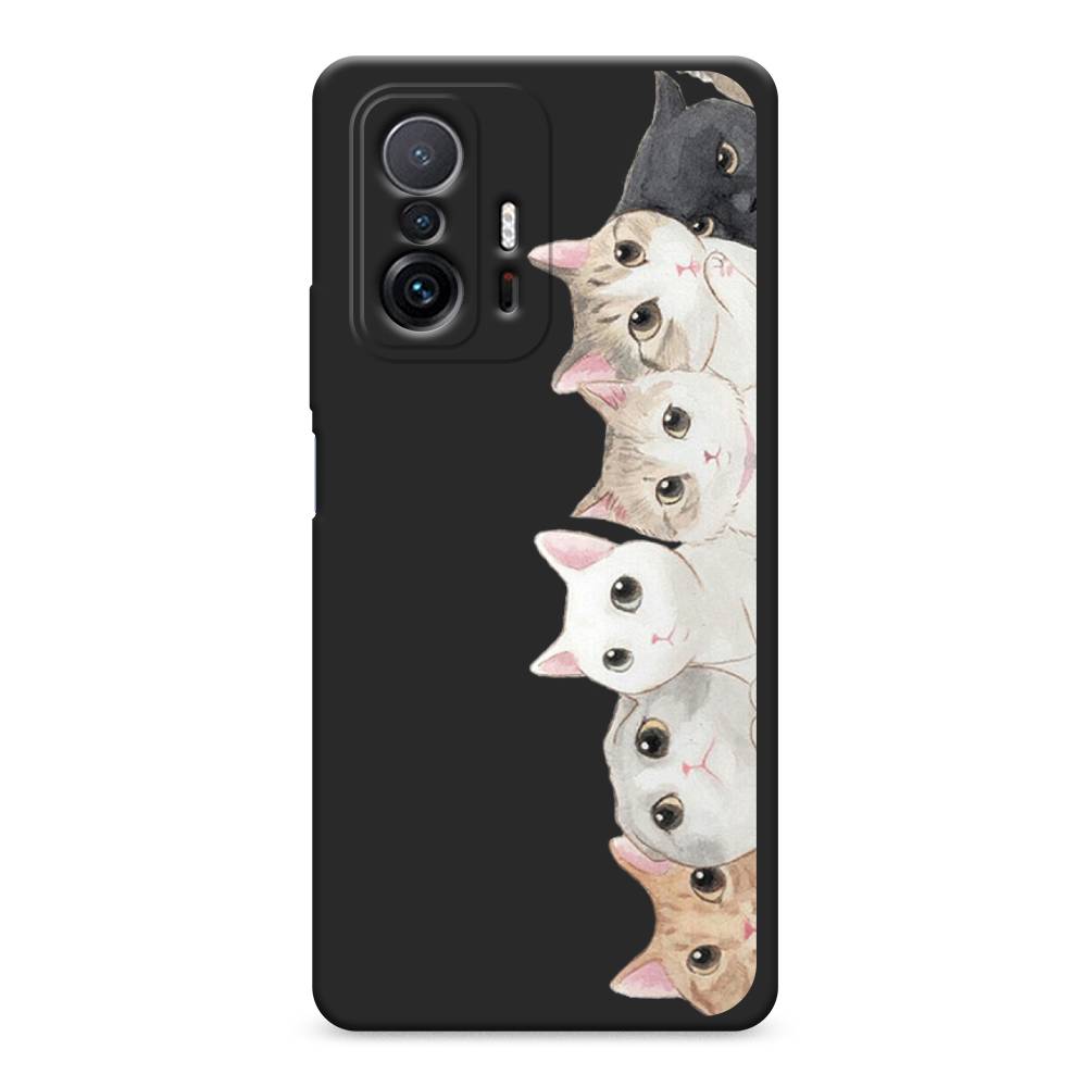 

Матовый силиконовый чехол "Котики" на Xiaomi Mi 11T Pro, Котики