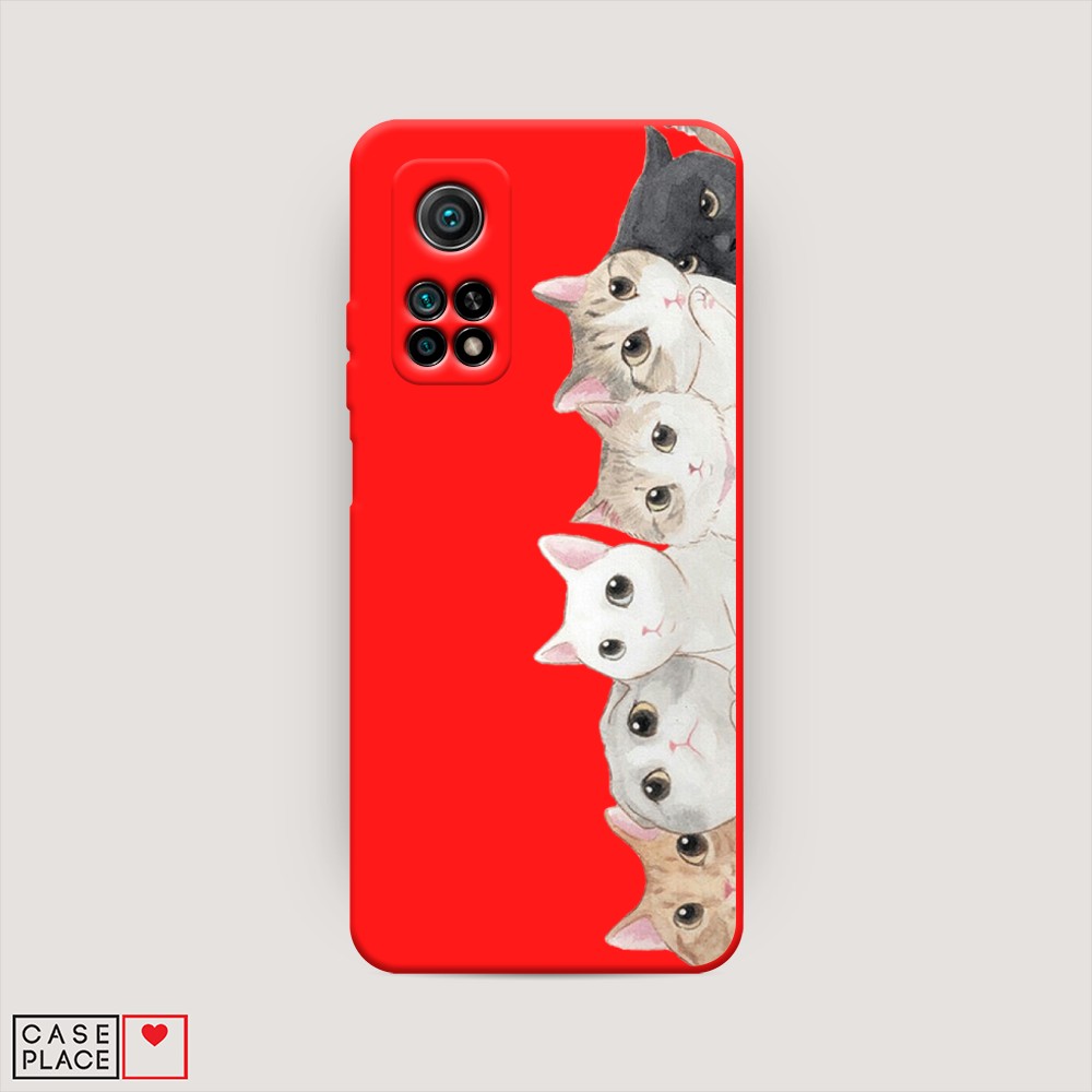 

Матовый силиконовый чехол "Котики" на Xiaomi Mi 10T Pro, Котики