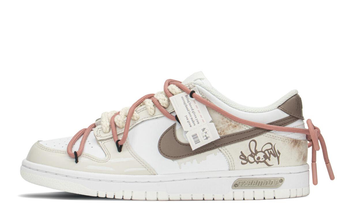 

Кеды унисекс Nike Dunk Low GS бежевые 38.5 EU, Бежевый, Dunk Low GS
