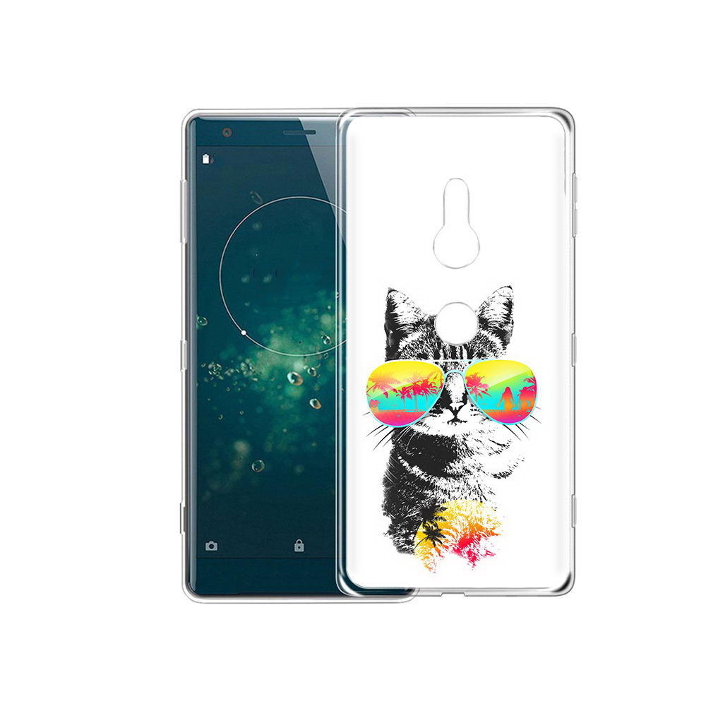 

Чехол MyPads Tocco для Sony Xperia XZ2 крутой кот, Прозрачный, Tocco