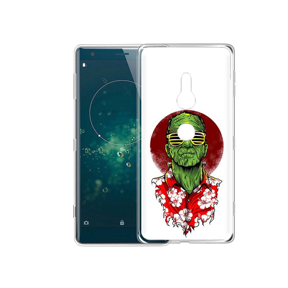 

Чехол MyPads Tocco для Sony Xperia XZ2 крутой зеленый мужчина в очках, Прозрачный, Tocco