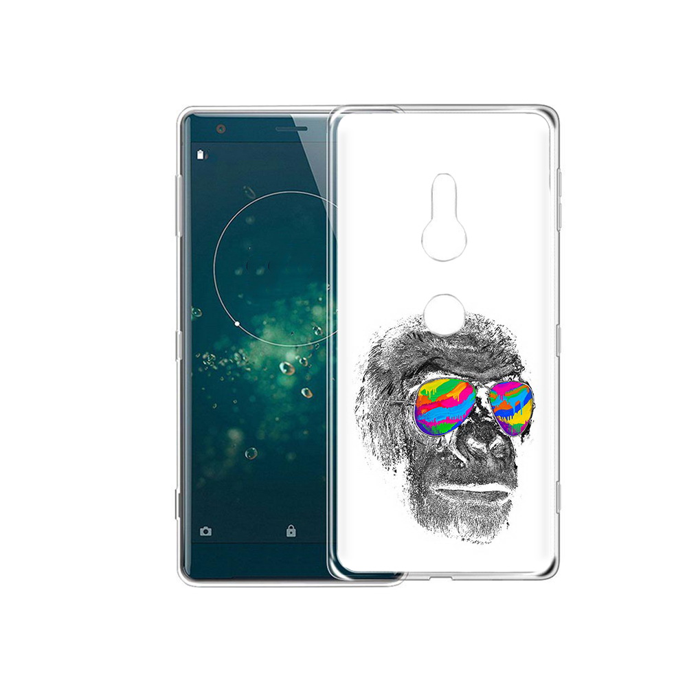 

Чехол MyPads Tocco для Sony Xperia XZ2 крутая обезьяна в очках, Прозрачный, Tocco